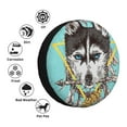 thumbnail image 4 of Pofeuu Husky With Dreamcatcher Print Spare Tire Wheel Cover for Car Truck SUV Camper Universal Fit Spare Tire Cover RV Spare Tire Covers-14 inch, 4 of 6