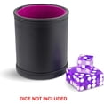 thumbnail image 3 of Faux Leather Dice Cup for Board Games, Purple Felt Lining, 3 of 4