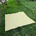 thumbnail image 4 of Binwennn Circular Table Mat Kitchen Table Mats round Oval Dining Table Set for 4 with Leaf Checkered Tablecloth Oil Heavy Duty Wiping Tablecloth Suitable For Dining/camping/picnicking/outdoor, 4 of 4