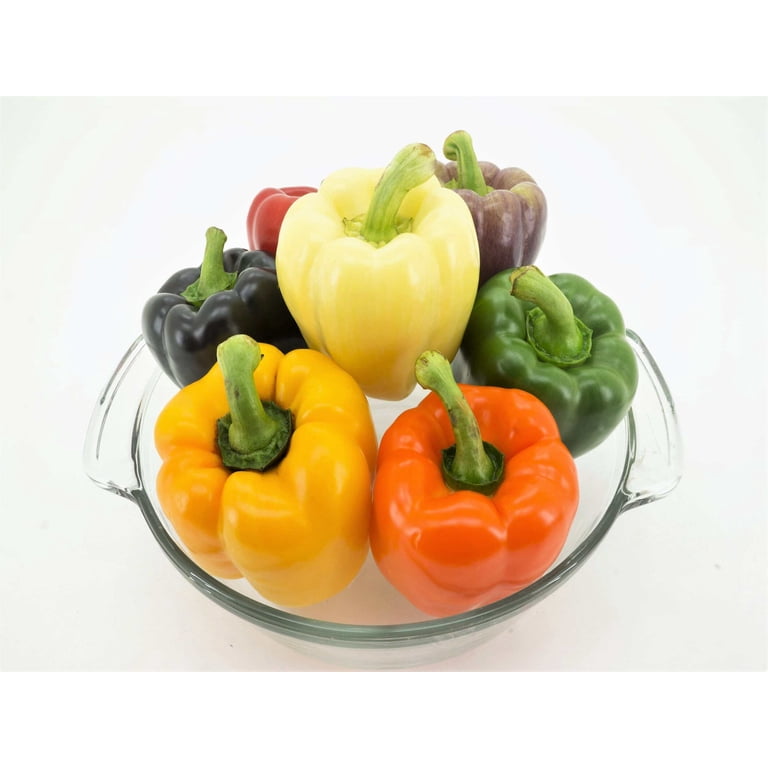 150 Rainbow Bell Pepper Seeds - Red, Green, Yellow, Orange, Purple
