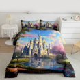thumbnail image 2 of Feelyou Vintage Princess Castle Queen Comforter Set, Dreamy Fairy Tale Bedding Sets, Teens Kids Girls Women Reversible Bedding Comforter Set, Luxury Bedroom Decor, 3pcs, 2 of 8