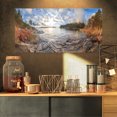 thumbnail image 1 of Côte Rocheuse du Lac d'Automne - Grande Toile d'Art de Bord de Mer, 1 of 3