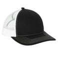thumbnail image 4 of Mafoose Baseball Cap Ponytail Hat Messy Cap Bun Ponycap for Women Black/ White, 4 of 5