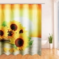 thumbnail image 3 of 71''x71'' Bathroom Shower Curtain Set + 12 Hook Rings Waterproof Sunflower Polyester Home Decor Gift, 3 of 9