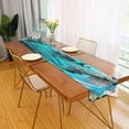 thumbnail image 4 of GZHJMY Blue Marble Texture Table Runner Machine Washable Polyester Table Runner Rectangle Reversible Dresser Scarves Table Decor 13 x 70 Inch, 4 of 7