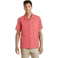 thumbnail image 1 of Port Authority ®  Textured Camp Shirt. S662 Xl Deep Coral, 1 of 2