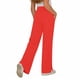 thumbnail image 4 of Pantalones de yoga de longitud completa para niños, de color sólido, con cintura elástica, con bolsillos y elásticos, de poliéster para adultos., 4 of 7