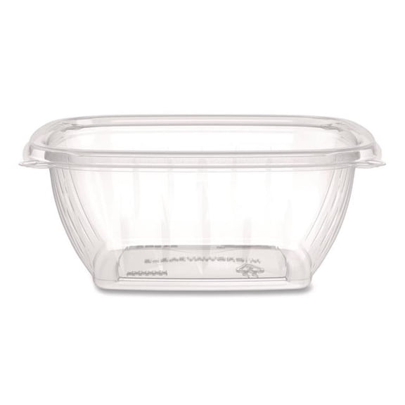Dart C12SB Square Plastic Bowls, 12 Oz, 8.5 X 8.5 X 2.64, Clear, Plastic, 63 Bowls/sleeve, 8 Sleeves/carton