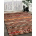 thumbnail image 3 of Ahgly Company Machine Washable Indoor Rectangle Contemporary Fire Brick Red Area Rugs, 8' x 12', 3 of 7