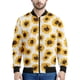 thumbnail image 3 of Chaqueta con cremallera y estampado 3D de girasoles para hombre, sudaderas con capucha y estampado floral de plantas, abrigos de gran tamaño de manga larga para la calle, 3 of 5