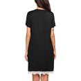 thumbnail image 3 of Womens Clothes 2026 ! asdoklhq Womens Plus Size Dresses,Women Short Sleeve Solid V-Neck Lace Pocket Top Sleep Dress Nightdress, 3 of 9