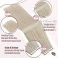 thumbnail image 3 of Ugeat Tape in Hair Extensions Human Hair Real Natural Brazilian Remy Hair Straight Seamless Skin Weft For Women Balayage 20P/40P, 3 of 9