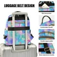thumbnail image 3 of FORMRS Mini Backpack Purse for Women Travel Daypack Casual Shoulder Bag, Neon Starfish Pattern, 3 of 7