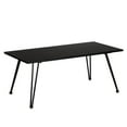 thumbnail image 5 of Topcobe Coffee Table, Cocktail Table for Living Room, Square Tabletop MDF Desktop Pointed Iron Table, Black, 5 of 7