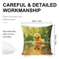 thumbnail image 2 of Duckling water reflection Linen toss pillowcase Decoration pillowcase Gift preferred 20x20" Cushion cover 1 set Sofa pillowcase Sofa bedroom living room car, 2 of 8