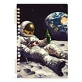 thumbnail image 7 of FORMRS 1-Subject Spiral Notebook 8" x 5" College Ruled 60 Refillable Sheet A5 Hard Cover, 2 Pack, Beige Astronaut, 7 of 7