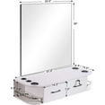 thumbnail image 2 of BarberPub Beauty Locking Wall Mount Styling Station with Mirror Barber Salon Furniture 5012-Mirror, 2 of 7