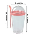 thumbnail image 3 of Parfait Tasses avec Couvercles Grande Capacité Tasse Apéritif Réutilisable Contenant pour Avoine de Nuit Orange Rouge, 3 of 5