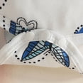 thumbnail image 5 of NOLDARES Newborn Baby Girl Fall Clothes Ruffle Romper Long Sleeve Onesie Print Flared Pants Set Headband Clothes Set(Blue,12-18 M), 5 of 9