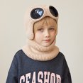 thumbnail image 6 of Hotiary Kids Winter Beanies Hat Scarf 2 Pieces Set, Boys Girls Knitted Cap with Glasses & Neck Warmer Outfits Toddler Baby Children Winter Soft Warm Accessories for 4-9 Years, 6 of 8