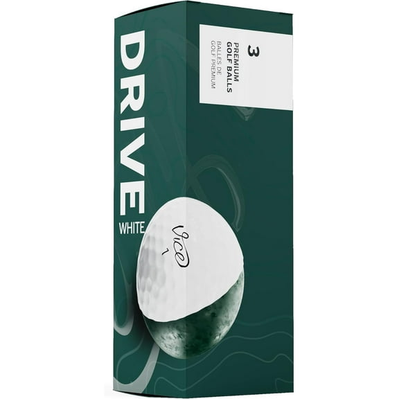 Vice Golf Drive Golf Balls (White, 3pk) 1 Sleeve 2025 NEW