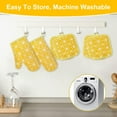 thumbnail image 5 of HEETLY Pot Holders and Oven Mitts Set, 6 Piece Cotton Kitchen Set (2 Oven Mitts + 4 Pot Holders), Heat Resistant 392°F for Cooking Baking Grilling, 5 of 8