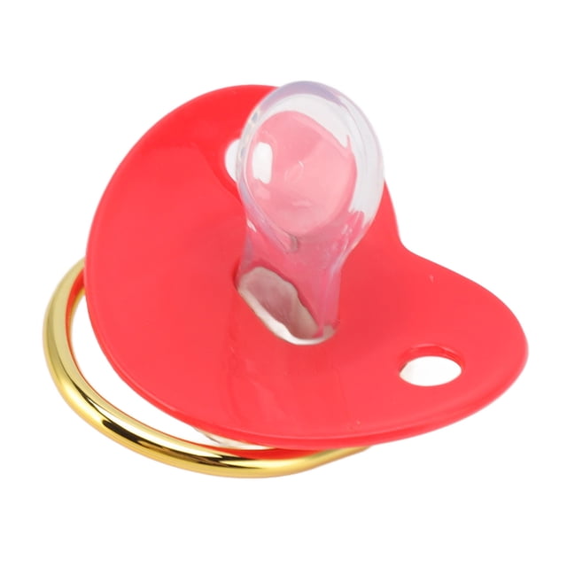 Baby Pacifier, Ultra Soft Silicone Pacifier for 0 to 18 Months, Lightweight One Piece Design Soother, Gold Toddler Pacifier for Infant Boys & Girls