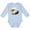 AE-Light Blue, variant on Bald Eagle Boys or Girls Long Sleeve Baby Bodysuit