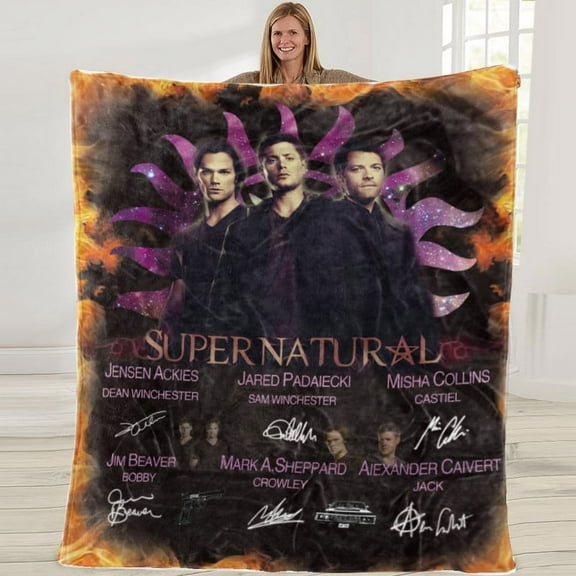 Supernatural Throw Blanket Gifts Present Music Present Music Fans Bedroom Decorations 50×60inch
