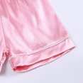thumbnail image 6 of Girls Silk Pajamas Coat Style Girls' Pajama Sets Button Down Tops with Pants Girls Casual Pajamas Set Silk Pjs for Girls 1-2 Years, 6 of 8