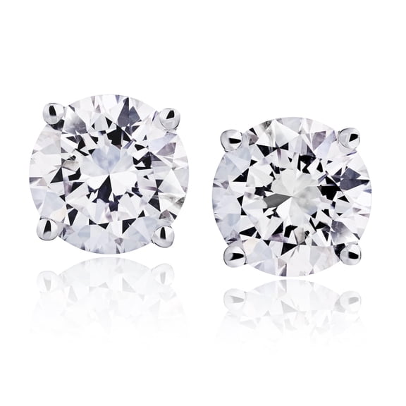 0.20-2.00 cttw Certified NATURAL Diamond Stud Earrings for Women 14 Karat Gold Earrings 4 Prong Setting with Screw Back Studs Fine Jewelry (white-gold, 0.20 cttw)