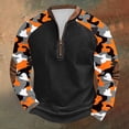 thumbnail image 1 of Blusas y camisas de manga larga con cuello redondo para hombre, sudadera con capucha de cuello redondo con cremallera y estampado, sudadera de manga larga, blusa de poliéster para hombre, 1 of 4