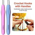 thumbnail image 2 of Crochet Needles Set , 14Pcs Knitting Needles with Soft Handles + 10 Pcs Crochet Locks + 9 Big Eye Hand Sewing Hooks + Crochet Case, 2 of 3