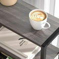 thumbnail image 6 of Narrow Side Table for Small Space, 2-Tier Small End Table with Shelf Holder, Slim Nightstand, Skinny Snack Couch Table in Living Room, Bedroom, Study, Kitchen and Balcony (Grey), 6 of 6