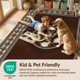 thumbnail image 4 of Design&I 3'x5' Washable Area Rug Low Profile & Durable Daily Traffic Ready Football Sport Spotted With Bold Emblem And Repeating Stripe Border for Home Office, Hallway, 4 of 7