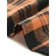 thumbnail image 5 of Camisas de cuadros para mujer Inspire Chic, con cuello de punta y botones, talla XL, negro y naranja, 5 of 6