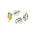 thumbnail image 2 of Clara Pucci 1Ct Natural Citrine Marquise Cut VVS1 Push Back Stud 18k Solid hypoallergenic Gold Designer Earrings For November, 2 of 7