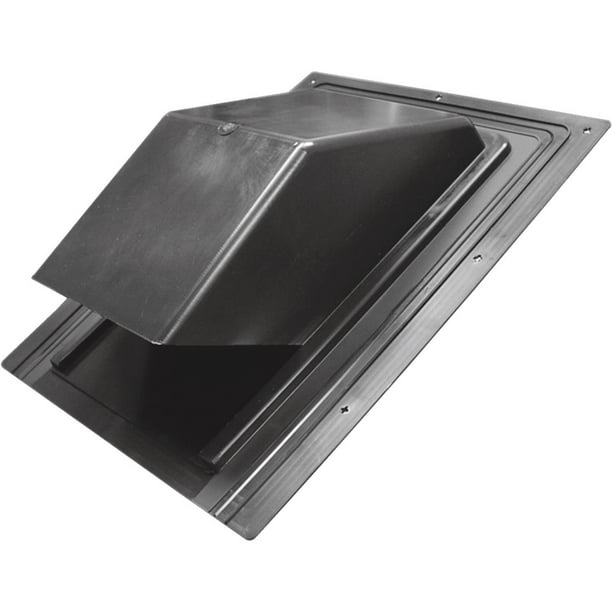 Lambro 7 In. Black Plastic Roof Vent Cap for Range Hood Vent 357