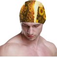 thumbnail image 2 of FYBTO Swimming Cap Sunflowers Sunset Adult FYBTO Polyester, 2 of 4