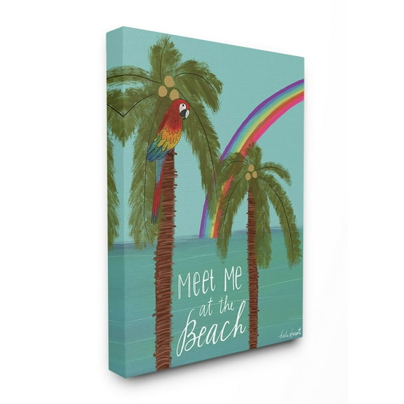 The Stupell Home Decor Collection Meet Me At The Beach Canvas Wall Art