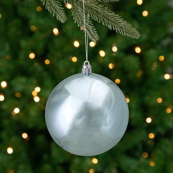 Northlight 4" Shatterproof Shiny Christmas Ball Ornament - Blue