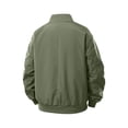 thumbnail image 4 of WIZUTIZ Men's Casual Jacket Solid Color Loose Breathable Zip Collar Long Sleeve Polyester Outerwear Relaxed Fit for Daily Commute Outdoor All-Season Wear Mens Fashion, 4 of 9