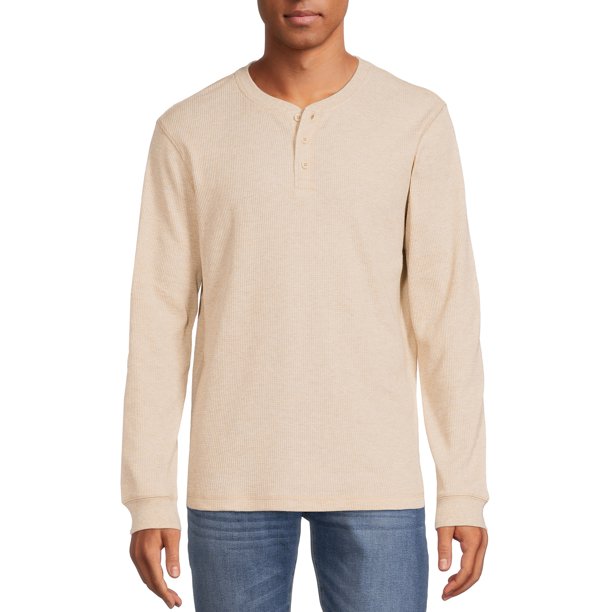 George Men's and Big Men's Long Sleeve Thermal Henley Shirt - Walmart.com