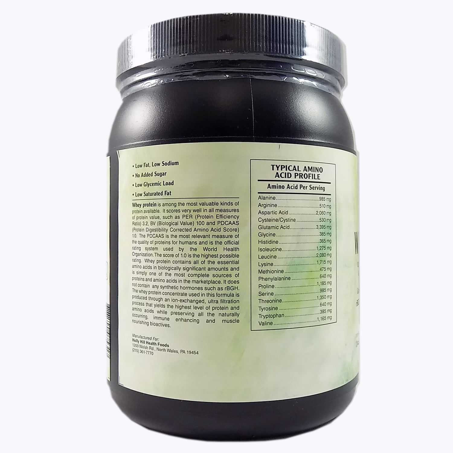Holly Hill Health Foods, Whey Protein, Unsweetened Unflavored, 12 Ounces