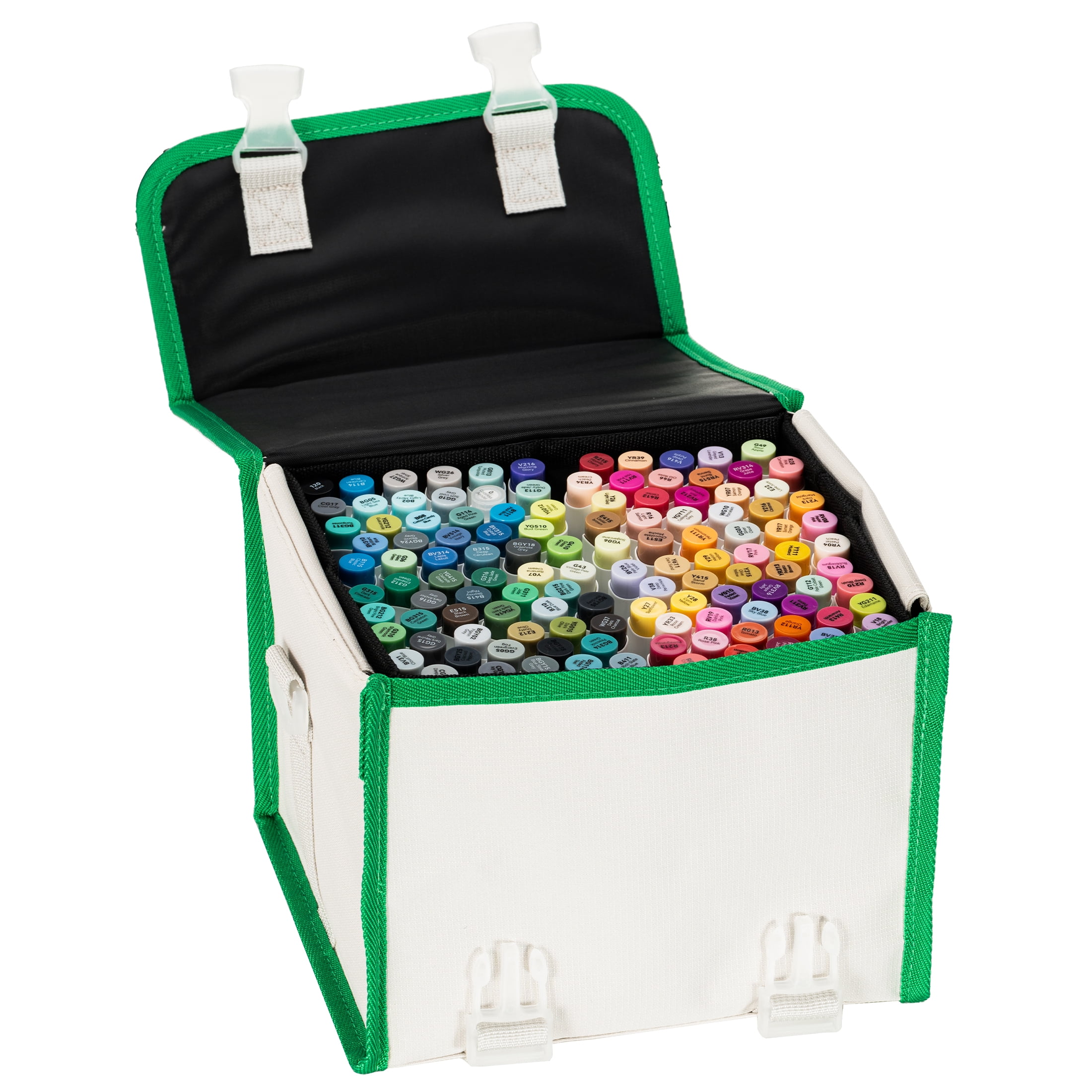 Ohuhu 120-Color Alcohol-Based Markers with 1 Colorless Blender–Dual Tips (Brush & Fine), Modern & Unique Packaging