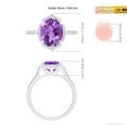 thumbnail image 5 of ANGARA Natural 2.28 Ct. Amethyst with Diamond Halo Ring in 14K White Gold for Women (Ring Size: 3), 5 of 10