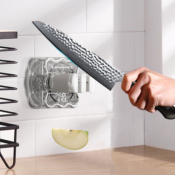Fiudx Ofertas y liquidaciones Piedra de afilar con ventosa para cocina y hogar, cuchillo de cocina montado en la pared, tijeras, herramienta especial, herramienta de afilado de corte rápido con ángul