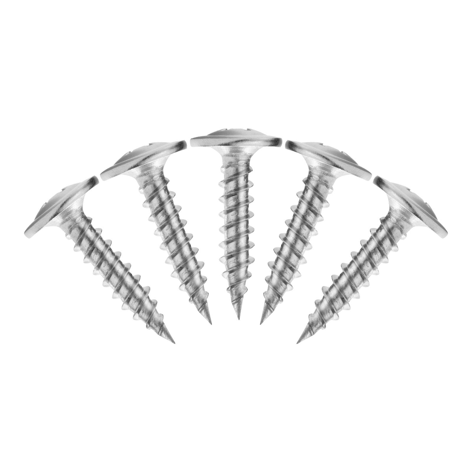 #8 x 3/4 inch self-drilling screws 300 pcs/box, stainless steel gypsum board wood screws, high hardness wall anchor set, with cross drill bit, household hardware tight