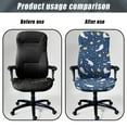 thumbnail image 4 of SCRAWLGOD Seals Lemon Spots Leaf Blue Breathable Cover for Office Chair Seat Scratch Resistant Comfortable Rotating Chair Cover Non-Slip Removable Desk Chair Seat Protector, S, 4 of 7