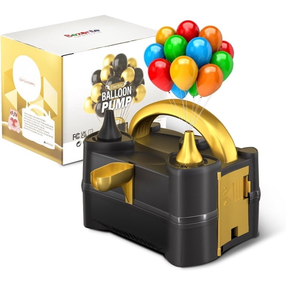 Balloon Pump Electric, Portable Balloon Inflator Pump Electric Air Pump for Balloons Dual Nozzle Electric Balloon Pump for Birthday Wedding Graduation Party Decorations